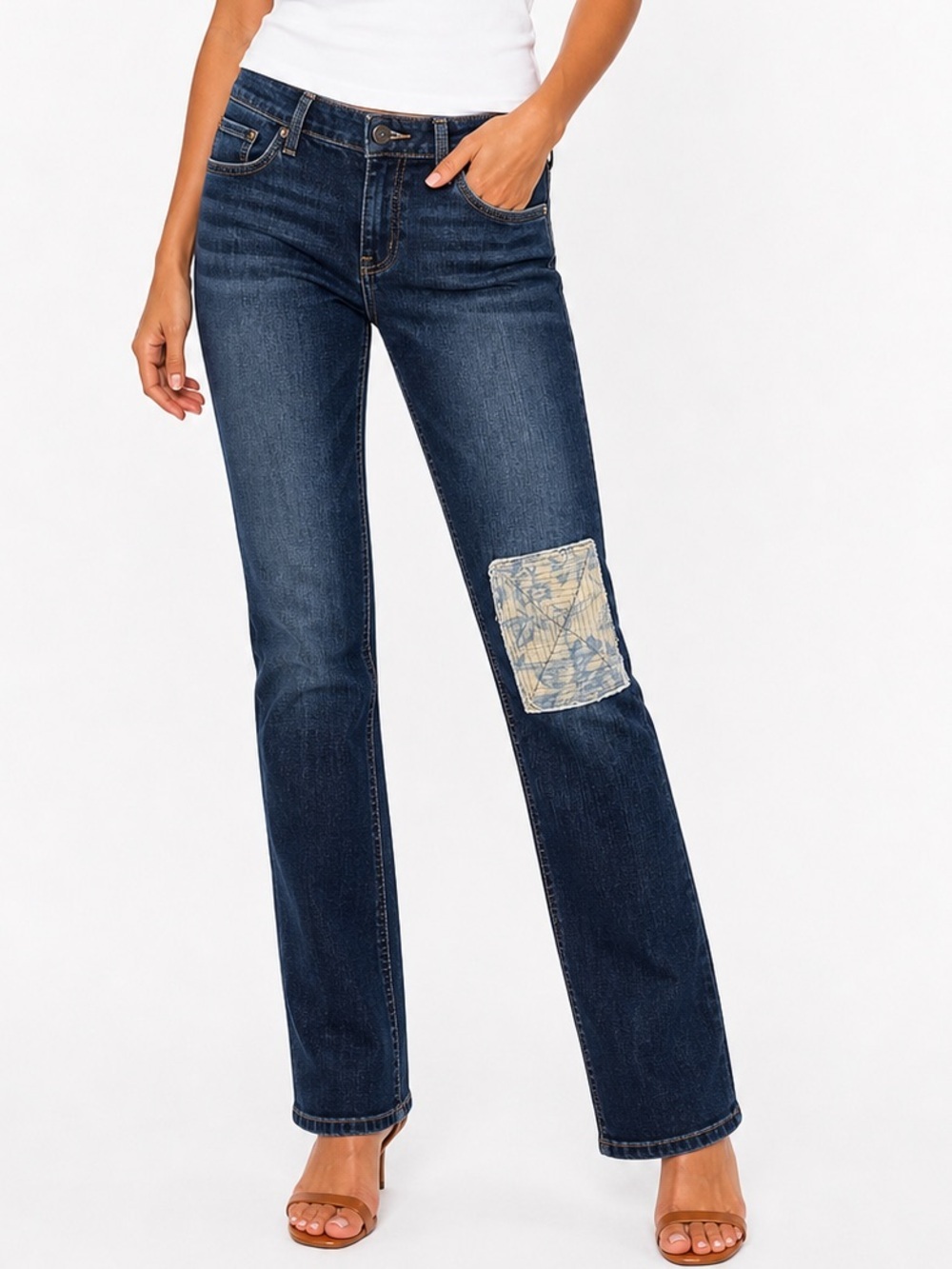 Rag & Bone Jeans Size 26 Slim Straight Patch Distressed Denim USA